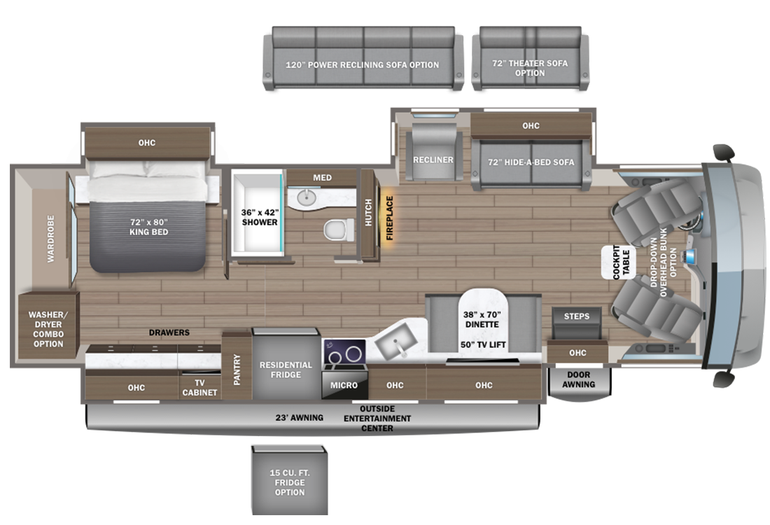 2024 Entegra Emblem 36H Floorplan Image