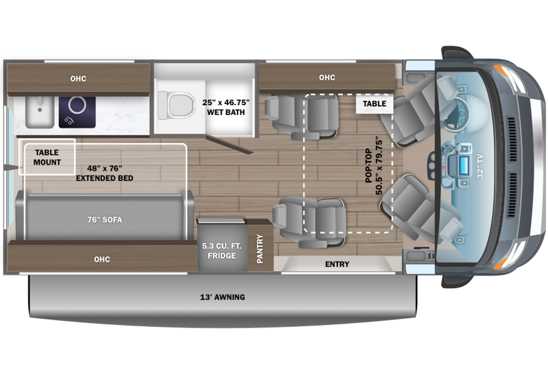 2024 Entegra Ethos 20D Floorplan Image