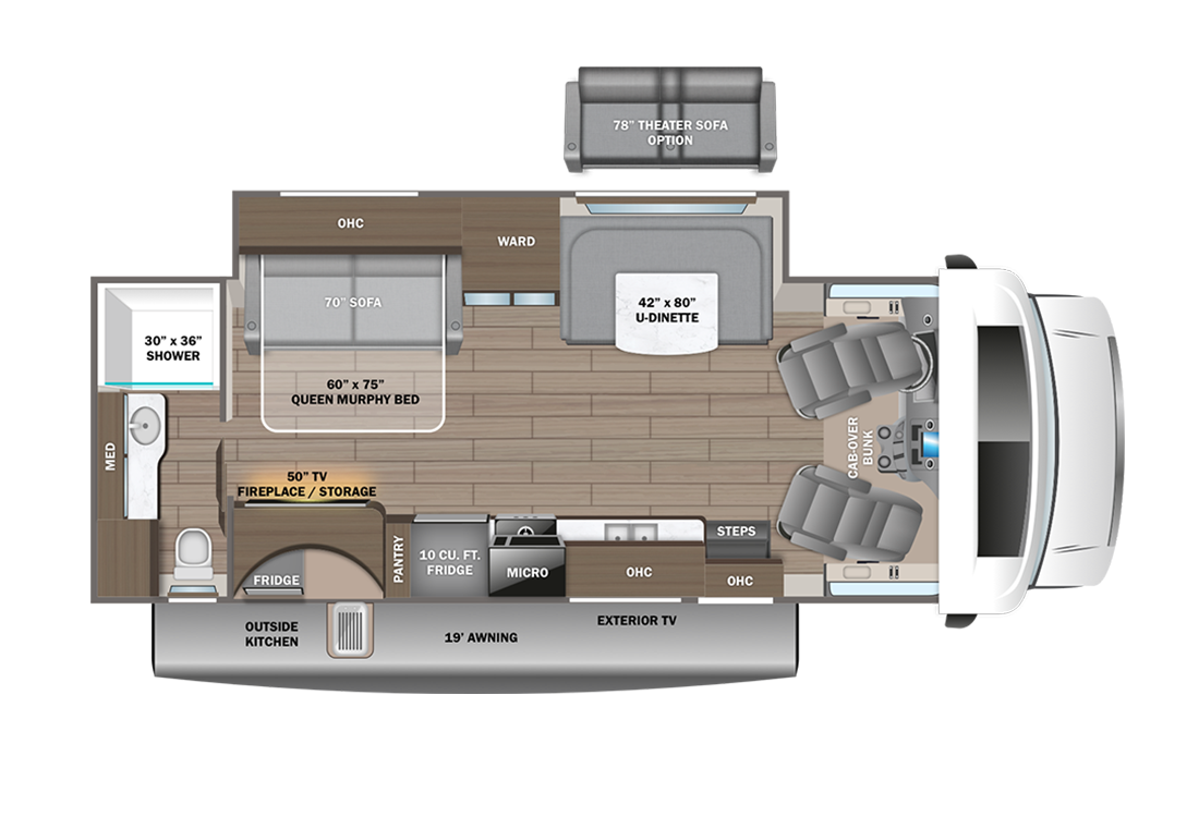 2024 Entegra Odyssey 26M Floorplan Image