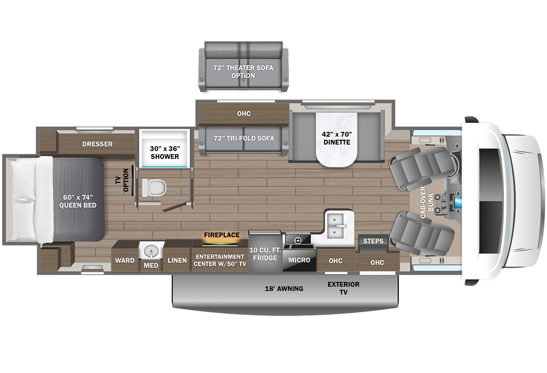 2024 Entegra Odyssey 30Z Floorplan Image