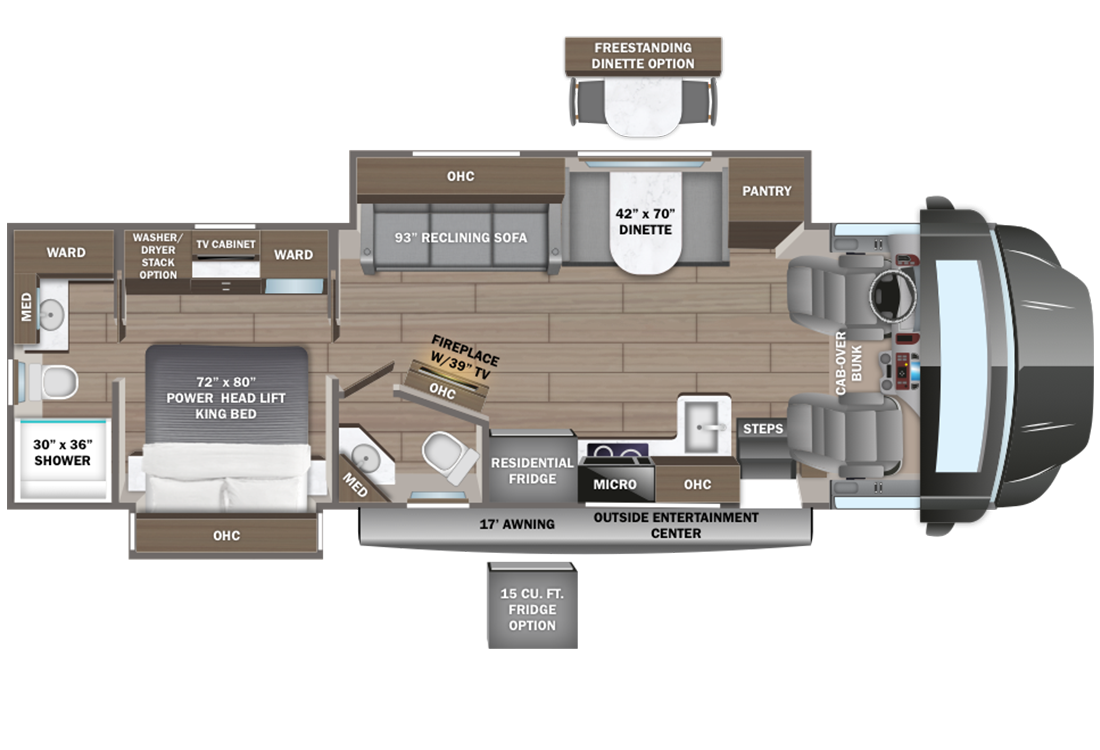 2025 Entegra Accolade 37K Floorplan Image