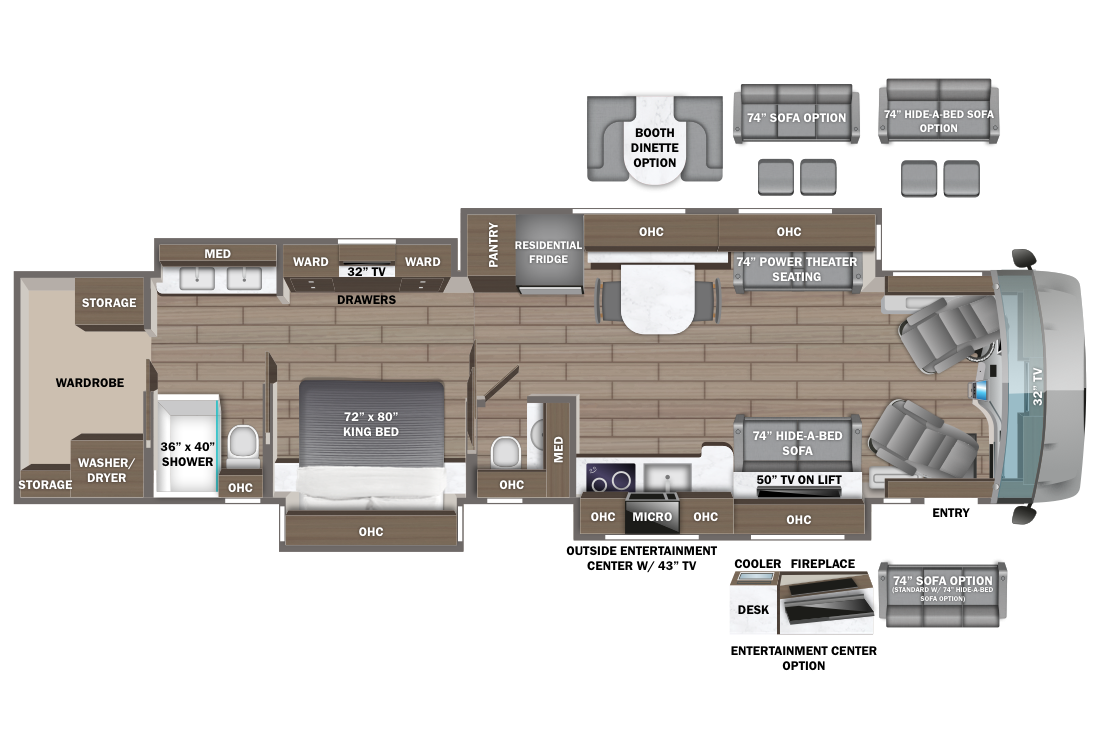 2025 Entegra Anthem 44D Floorplan Image