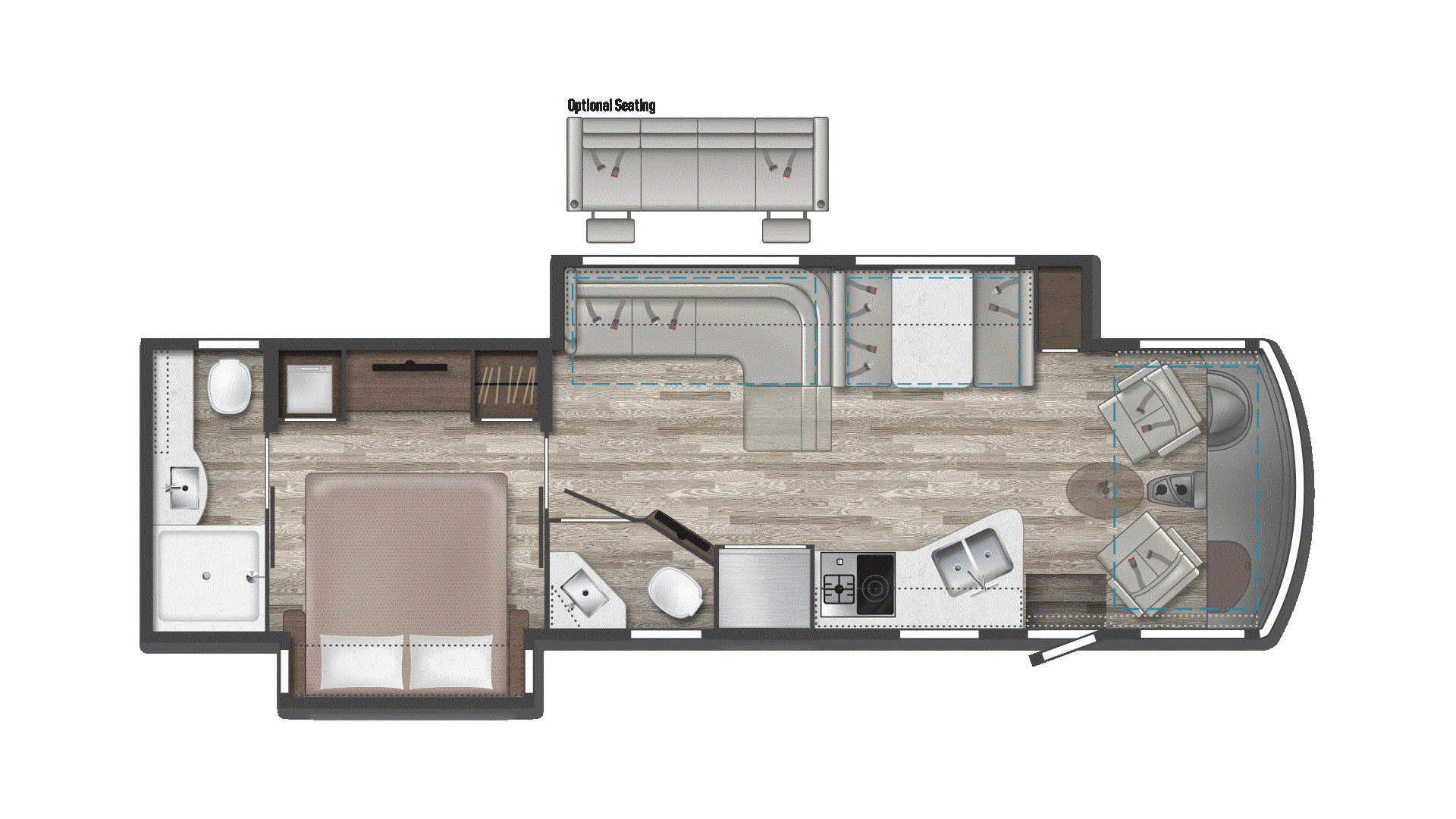 2025 Winnebago Adventurer 35F Floorplan Image