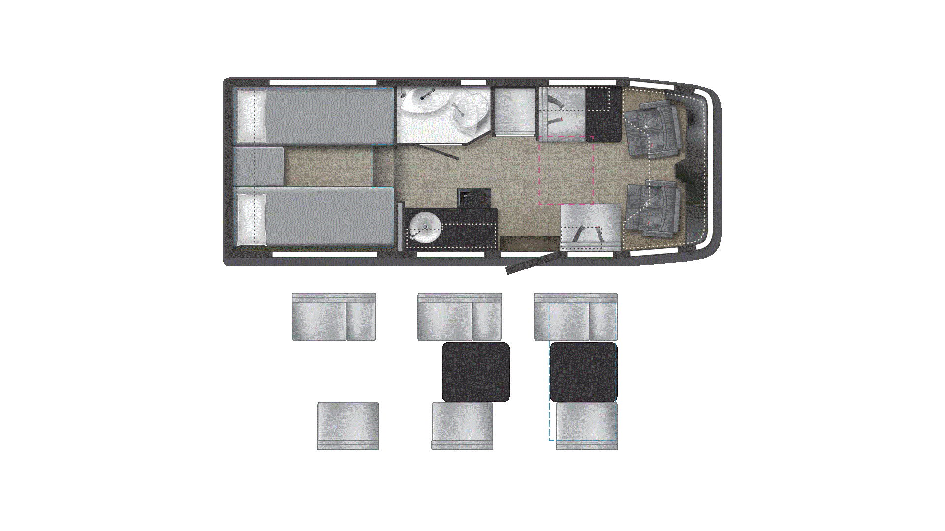 2025 Winnebago Ekko 23B Floorplan Image