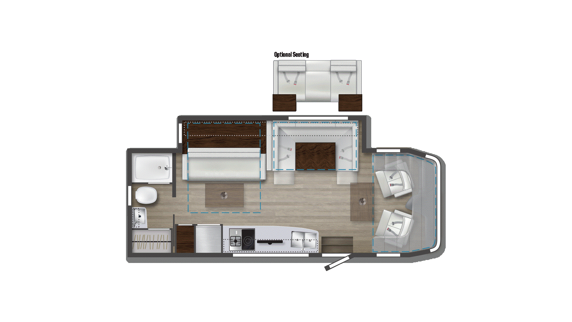 2025 Winnebago Navion 24D Floorplan Image