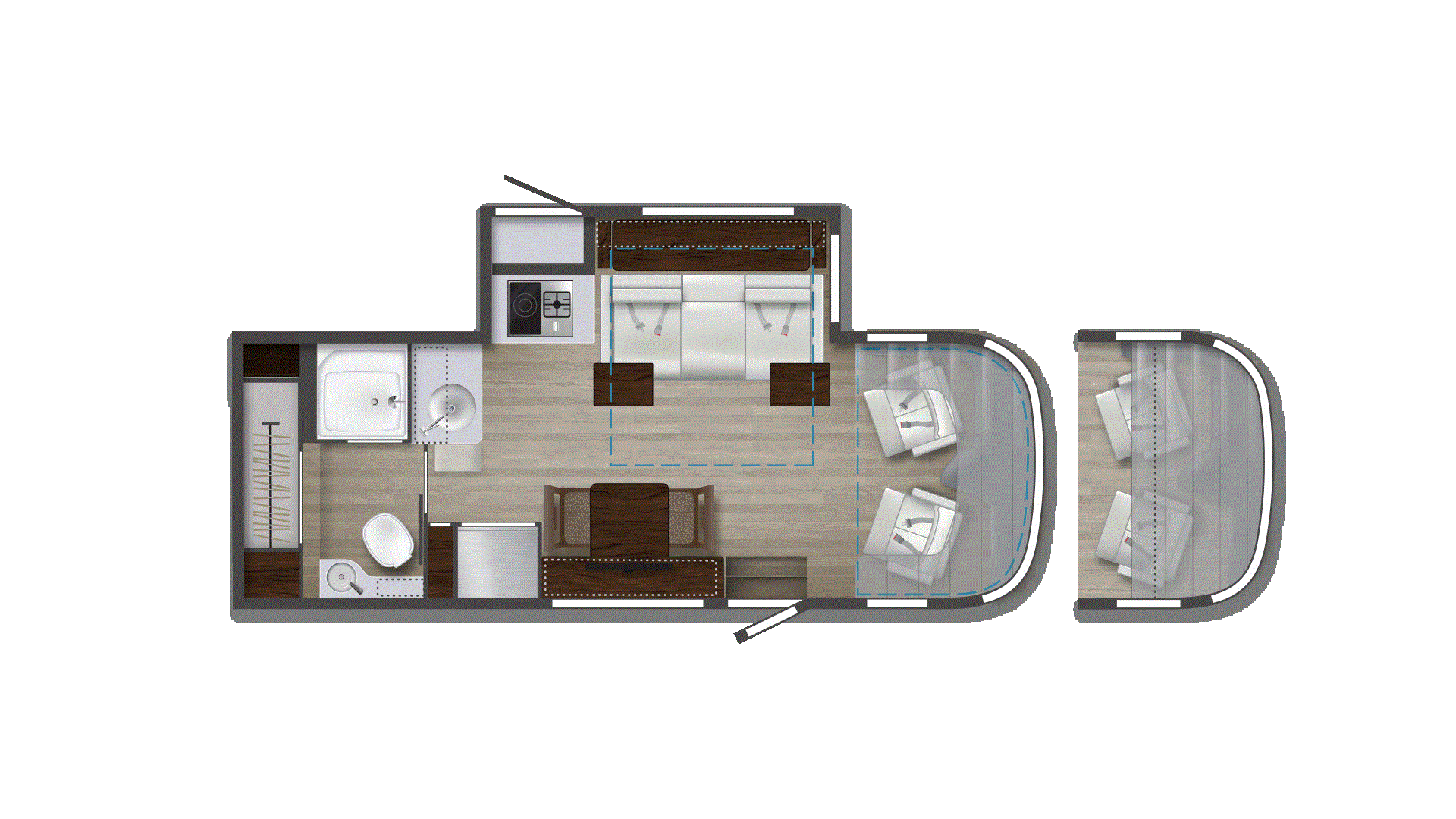 2025 Winnebago Navion 24T Floorplan Image